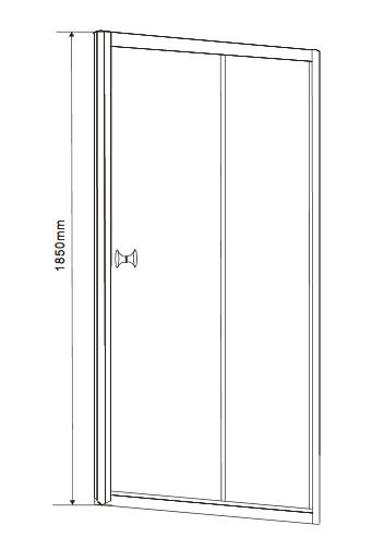 AQUALINE AMADEO zuhanyajtó 110 cm-es, BRICK üveg BTS110