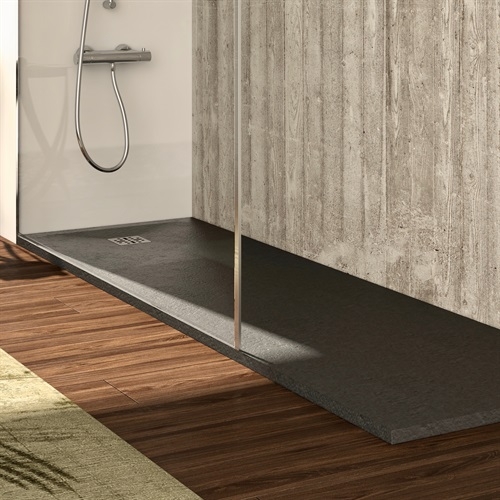 Marmy Dolomite öntött márvány zuhanytálca 80x120 cm, matt fekete 80 7640 80 12 54