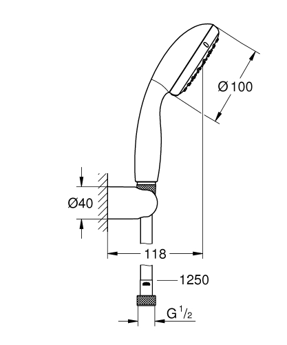 Grohe Tempesta zuhanygarnitúra II 26164 001 (26164001)