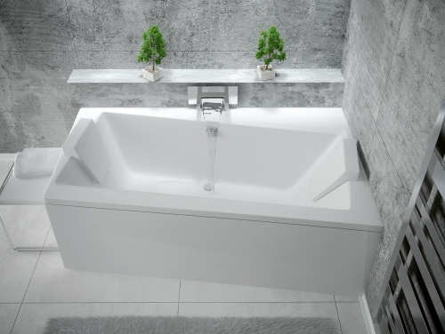 Besco INFINITY 170x110 cm jobbos aszimmetrikus kád, fehér WAI-170-NP