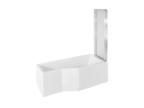 Besco INTEGRA 150x75 cm jobbos aszimmetrikus kád, fehér WAI-150-PP