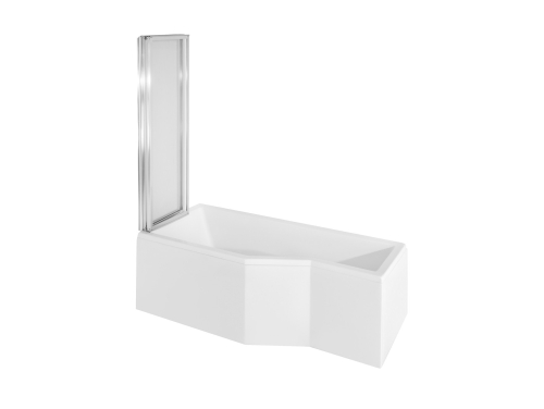 Besco INTEGRA 170x75 cm balos aszimmetrikus kád, fehér WAI-170-PL