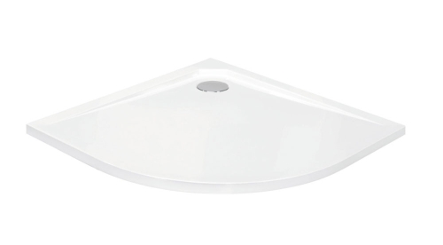 Besco Asco 80x80 cm-es negyedköríves, öntött márvány zuhanytálca