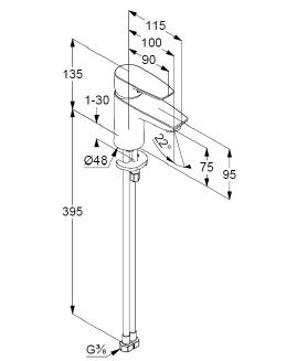 Kludi PURE&SOLID mosdó csaptelep leeresztő nélkül 340280575