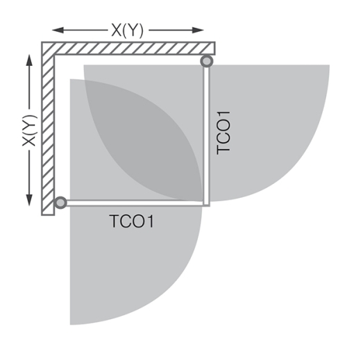 Roltechnik Tower Line TCO1/800 szögletes zuhanykabin (brillant, transparent, 727-8000000-00-02)