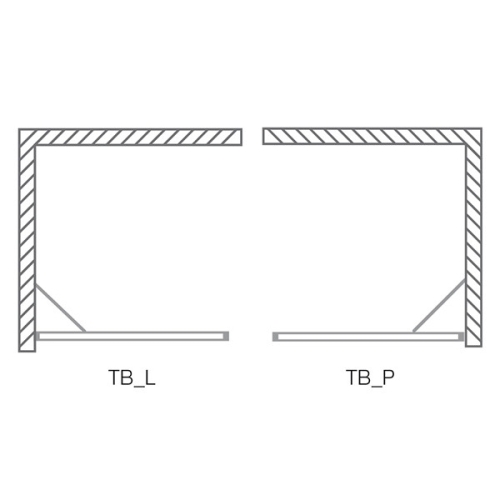 Roltechnik Tower Line TBL/900 zuhanyfal (silver, intimglass, 725-900000L-01-20)