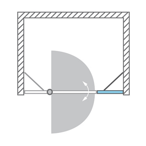 Roltechnik Tower Line TBD/240 zuhany oldal elem (brillant, transparent, 744-0180000-00-02)