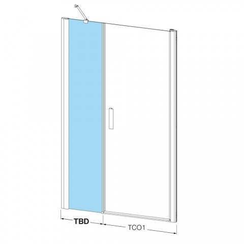 Roltechnik Tower Line TBD/240 zuhany oldal elem (brillant, transparent, 744-0180000-00-02)