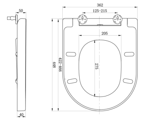 Sapho LISA WC-ülőke Soft Close, duroplast, fehér 1703-746