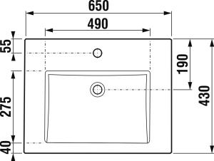 Jika Cube 65 alsószekrény mosdóval, fehér H4536021763001