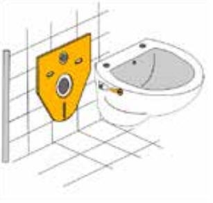 Haas zajcsökkentő készlet fali WC-hez és bidékhez, 6 mm 7491