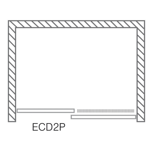 Roltechnik Exclusive Line ECD2P/1400 fix fal zuhany tolóajtóhoz (EGY AJTÓT TARTALMAZ!) (black elox, transparent, 565-140000P-05-02)