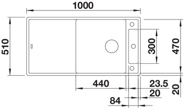 Blanco AXIA III XL 6 S Silgranit mosogató dugókiemelővel tartufo 523517