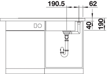 Blanco AXIA III XL 6 S Silgranit mosogató dugókiemelővel palaszürke 523511