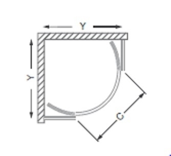 Roltechnik Lega Line LLR2/900 negyedköríves zuhanykabin (brillant, transparent, 555-9000000-00-02)