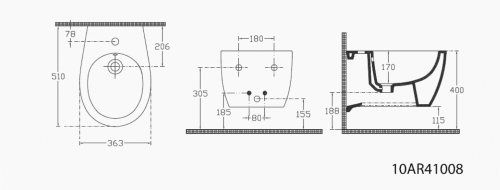 Sapho ISVEA SENTIMENTI fali bidé (10AR41008)