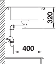 BLANCO CLASSIC Neo 45 S Silgranit mosogató, antracit 523995