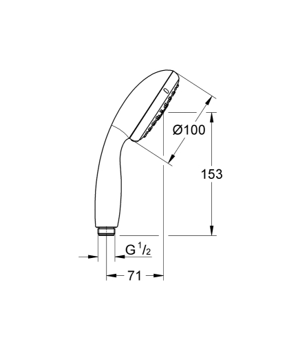 Grohe New Tempesta 100 III kézizuhany 28261 002 (28261002)