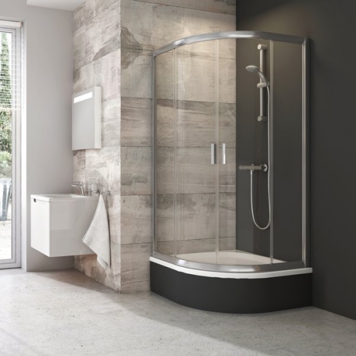 Ravak Blix BLCP4-80 SABINA 80x80 negyedköríves zuhanykabin Krómhatású + Grafit 3B240C40ZH