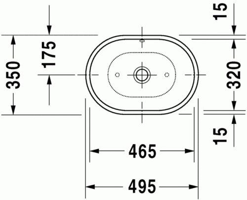 Duravit Bathroom_Foster 49,5x35 cm-es ráültethető mosdó (0335500000)