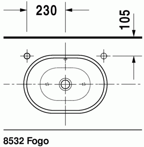 Duravit Bathroom_Foster 49,5x35 cm-es ráültethető mosdó (0335500000)