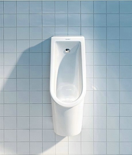 Duravit Starck 3 hátsó vízbekötésű piszoár WonderGliss felülettel, légymatricával 0827250007