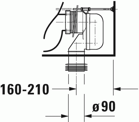 Duravit Starck 2 monoblokkos wc csésze 2145090000