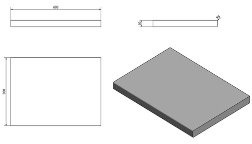 Sapho AVICE pult 60x50cm, cedar dark (AV62)