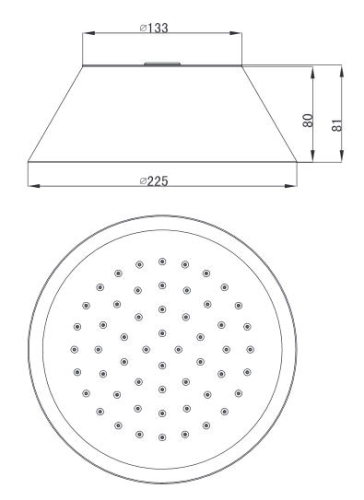 Sapho fejzuhany, 200mm, króm (MH032)