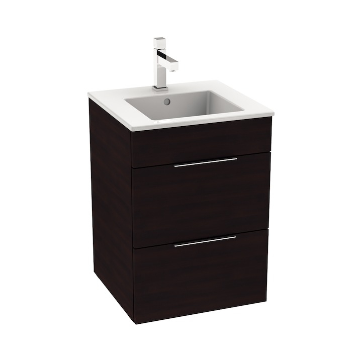 Jika Cube alsószekrény 45x43 cm-es mosdóval, sötét tölgy H4536221763021
