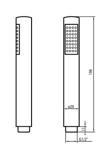 Deante kézizuhany NOR 051S