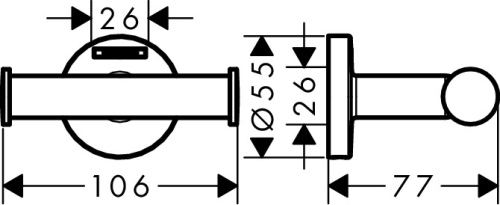 Hansgrohe Logis Universal dupla akasztó 41725000