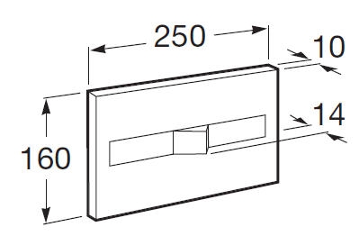 Roca PL2 DUAL kétmennyiséges nyomólap, matt króm A890096002