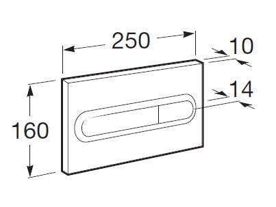 Roca PL1 DUAL kétmennyiséges nyomólap, fehér A890095000