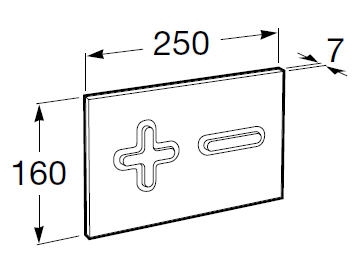 Roca PL6 DUAL kétmennyiséges nyomólap, króm A890085001