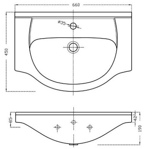 AQUALINE SIMPLEX ECO 65 mosdótartó szekrény HF065 mosdóval 63x83,5x30,7cm (SIME650)