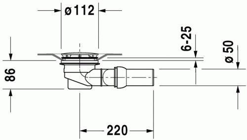 Duravit zuhanytálca szifon 790263000001000