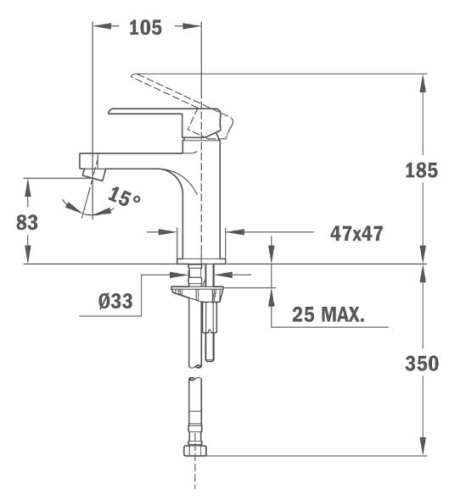 Teka Nexos mosdó csaptelep, fehér 66.346.02.0W