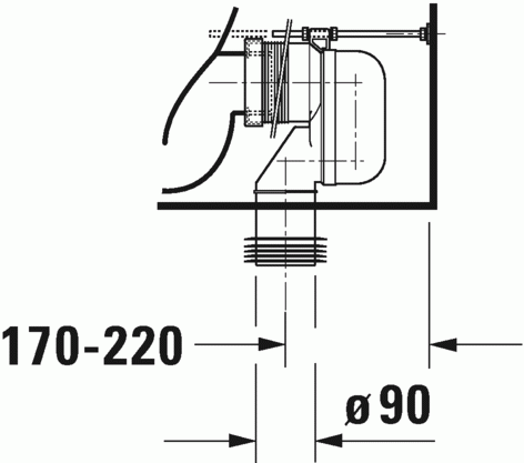 Duravit Durastyle monoblokkos wc csésze 2156090000