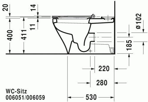 Duravit Durastyle monoblokkos wc csésze 2156090000