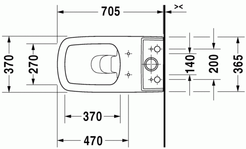 Duravit Durastyle monoblokkos wc csésze 2156090000