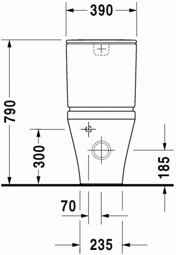 Duravit Durastyle monoblokkos wc csésze WonderGliss felülettel 21560900001