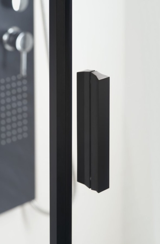 Sapho POLYSAN ZOOM LINE BLACK nyíló ajtó, 900mm, transzparent, fekete (ZL1290B)