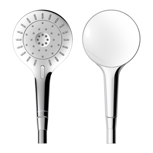 Laufen MyTwin120 kézizuhany 3 funkció, króm/jég fehér hátlap H3619820843711