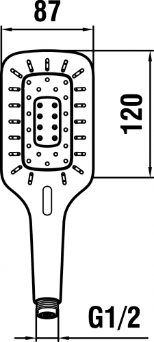 Laufen MyCity120 kézizuhany 3 funkció, króm/fekete hátlap H3619830743711