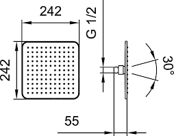Laufen 24x24 cm fejzuhany H3679810041201