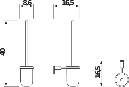 Jika Basic fali wc kefe tartó H3843A10040001