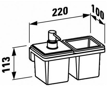 Laufen LB3 szappanadagoló pohártartóval H3846800040001