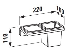 Laufen LB3 szappantartó pohártartóval H3846860040001