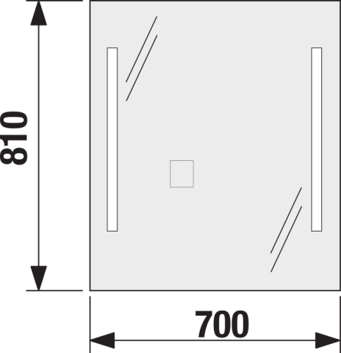 Jika Clear tükör led világítással 70x81 cm H4557351731441